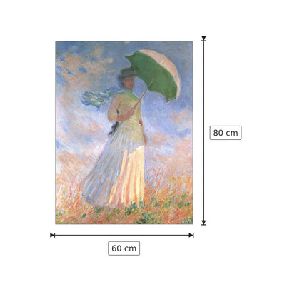 Woman with Parasol - Monet Claude - cm 60x80 - Pannello in MDF