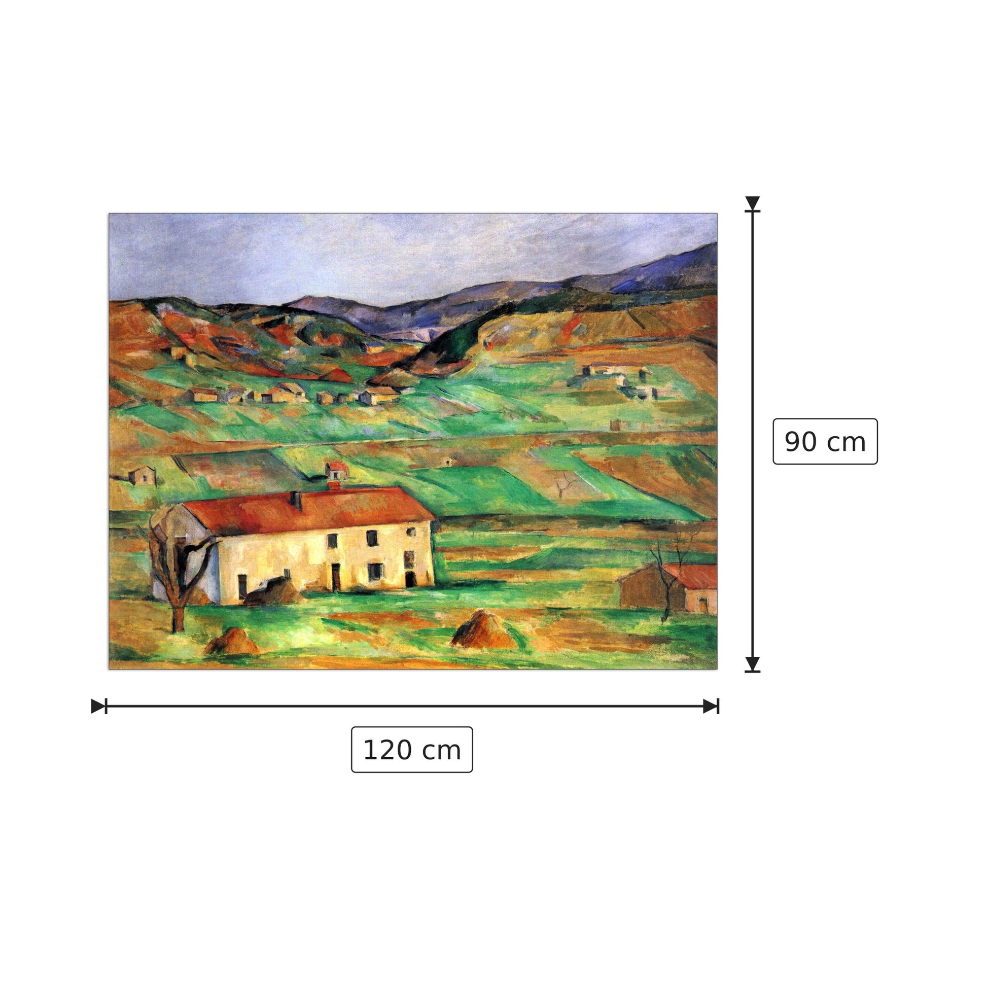 Around Gardanne - Cezanne Paul - cm 120x90 - Pannello in MDF