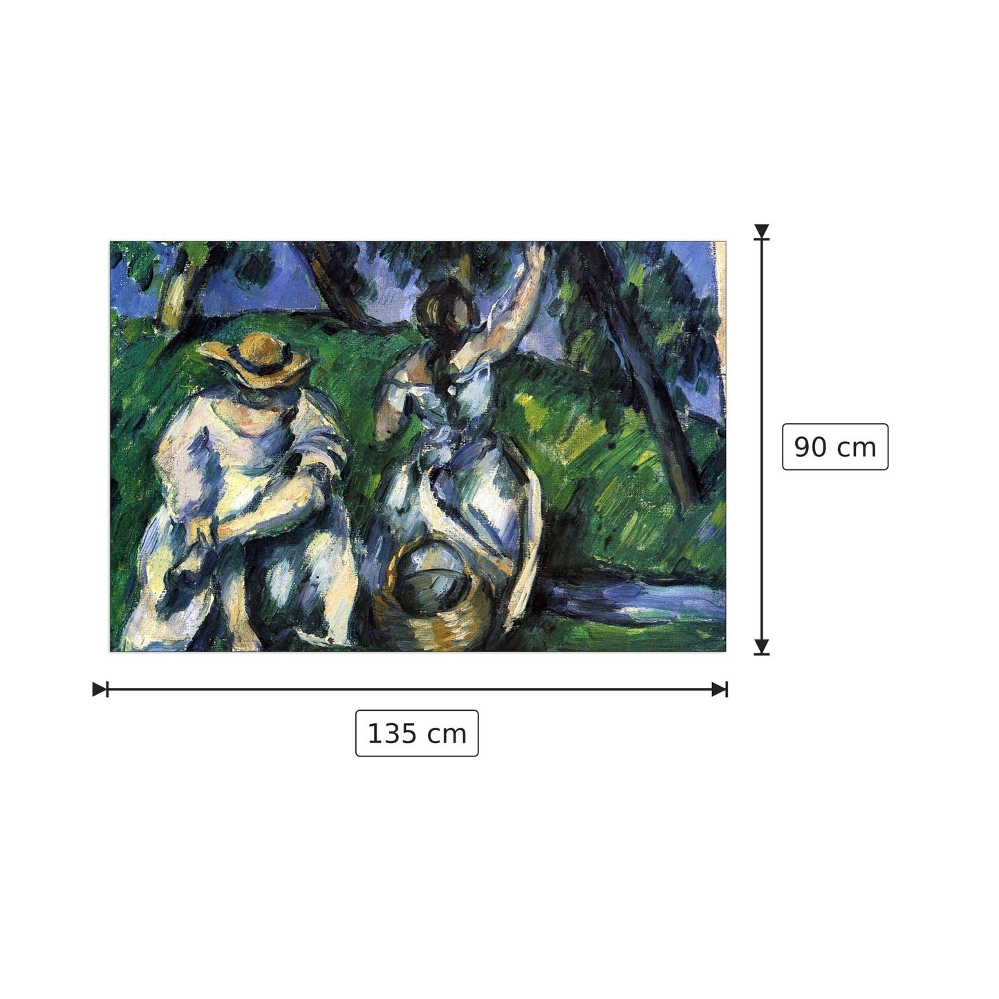 Figure - Cezanne Paul - cm 135x90 - Pannello in MDF