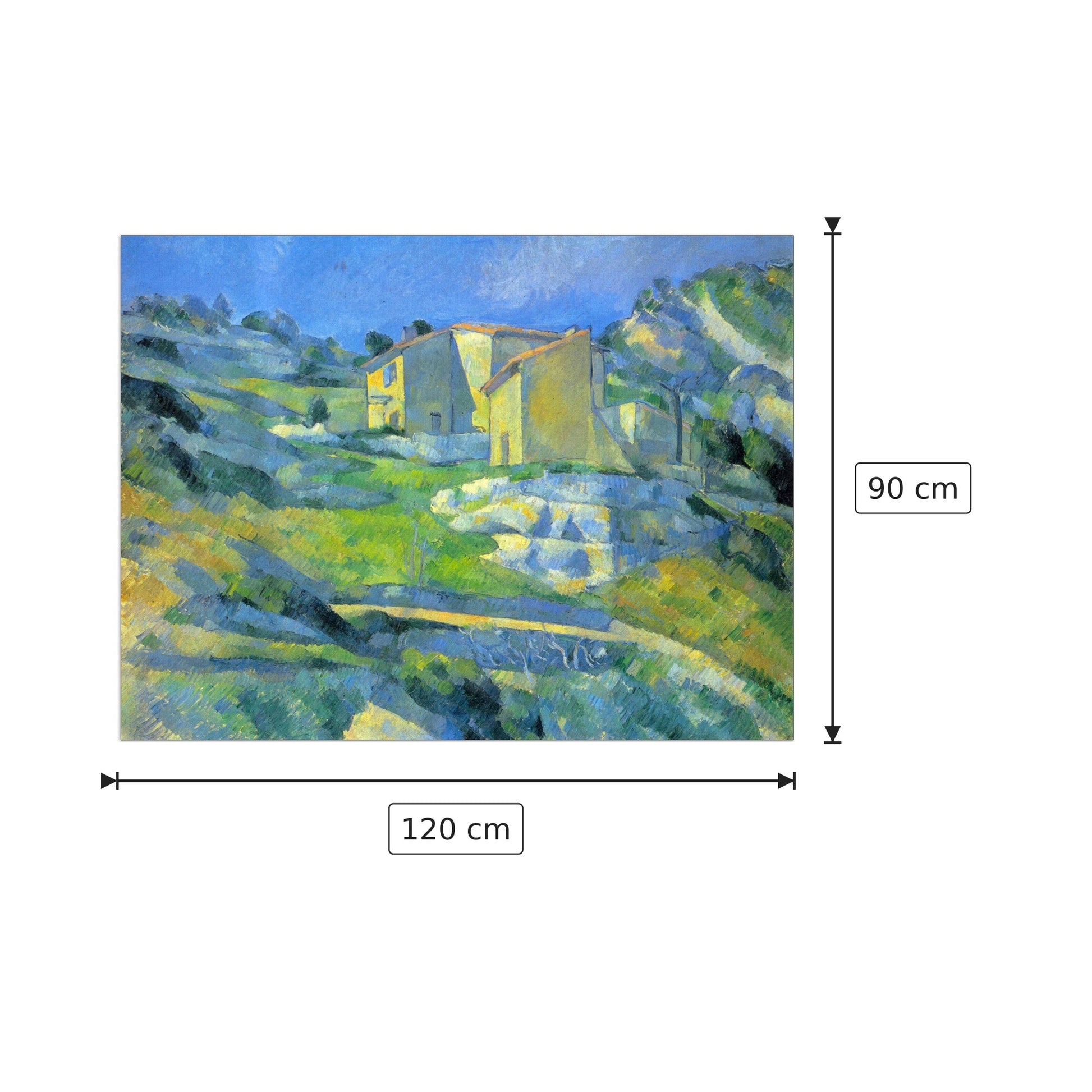 Casa in Provenza - Cezanne Paul - cm 120x90 - Pannello in MDF