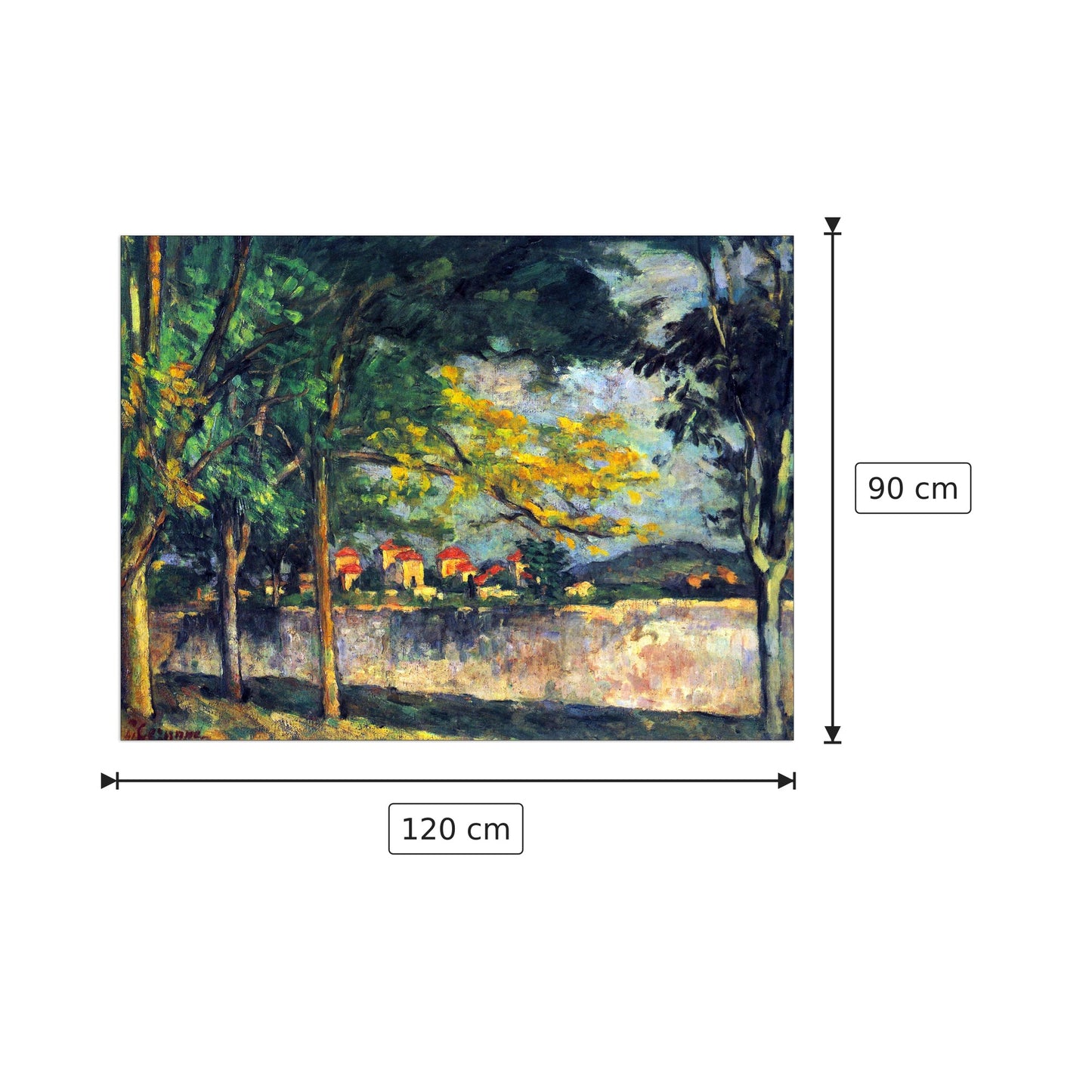 Nella strada - Cezanne Paul - cm 120x90 - Pannello in MDF