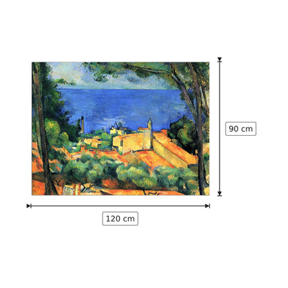 L'Estaque con tetti rossi - Cezanne Paul - cm 120x90 - Pannello in MDF