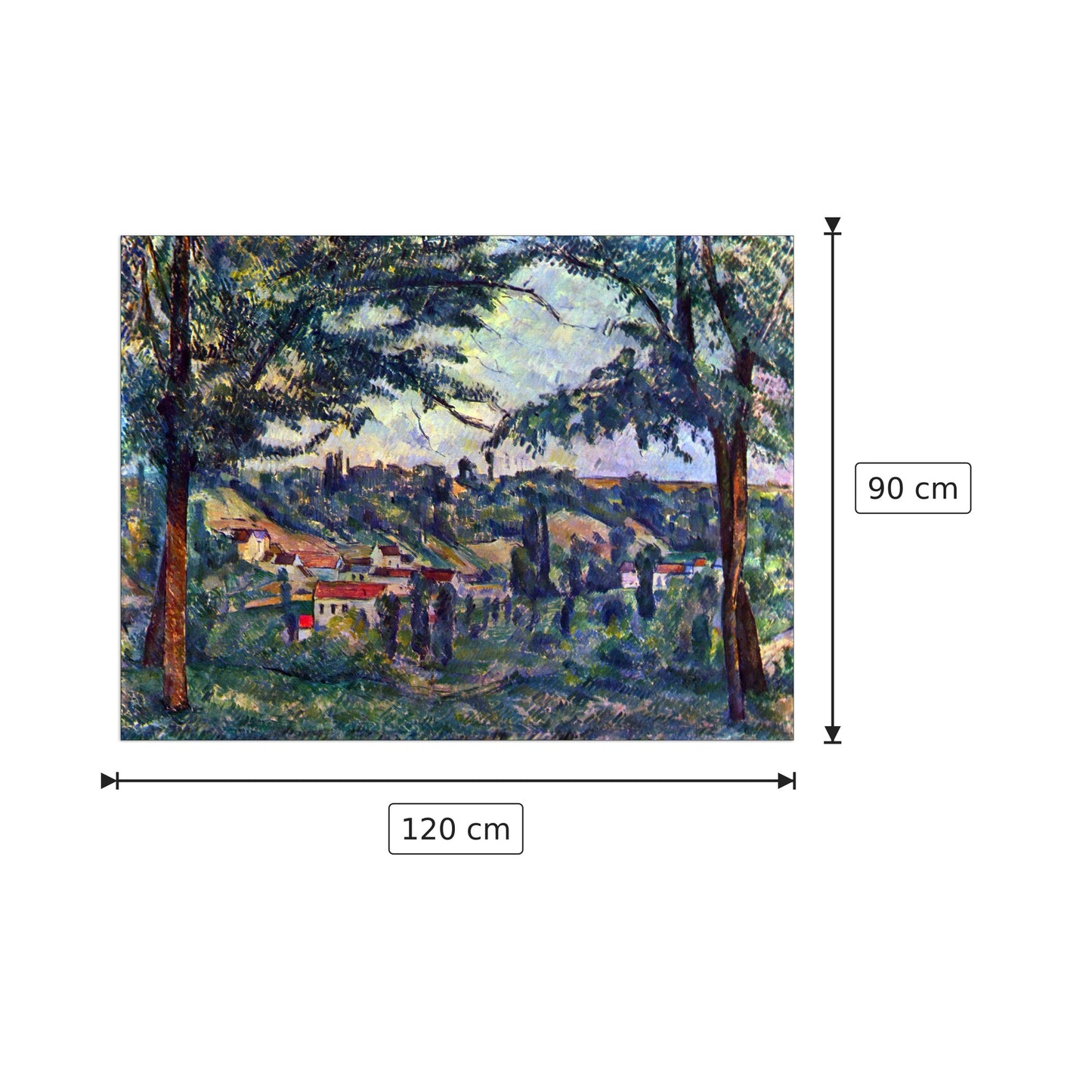 Château Noir - Cezanne Paul - cm 120x90 - Pannello in MDF