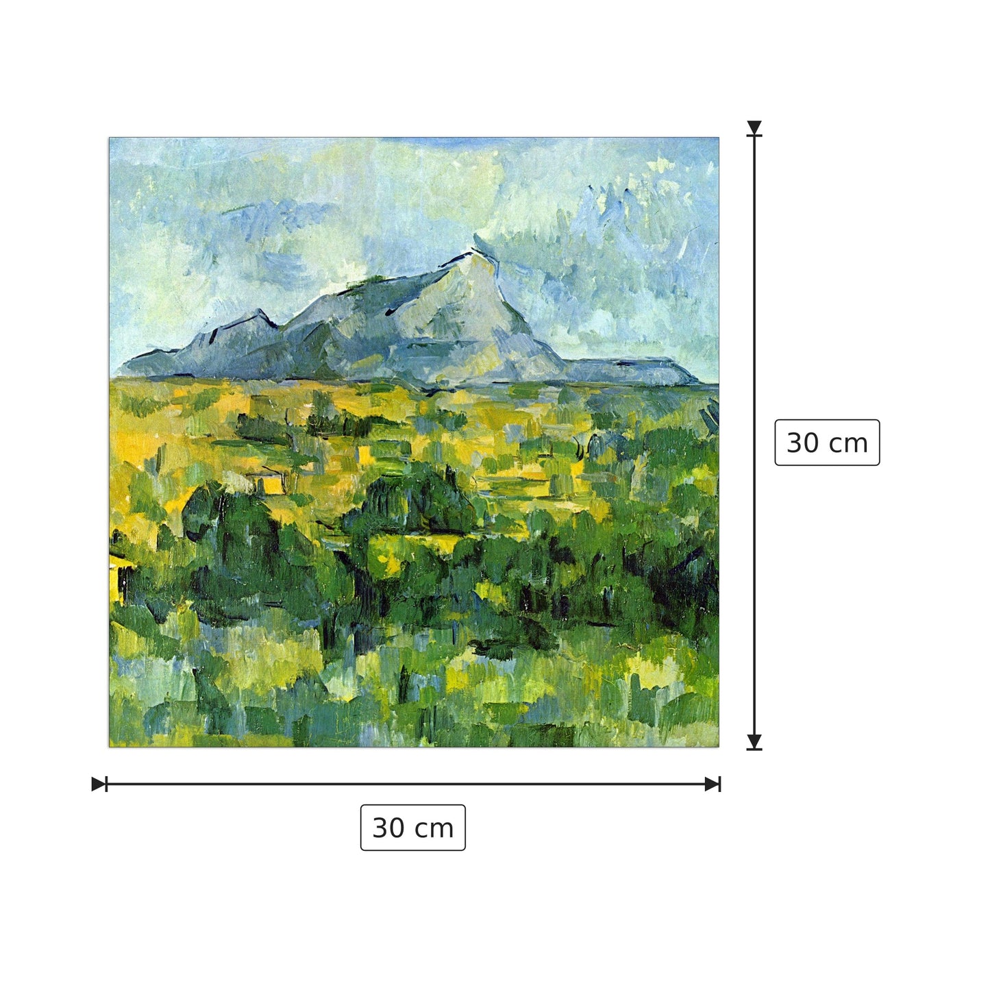 Monte Sainte-Victoire - Cezanne Paul - cm 30x30 - Pannello in MDF