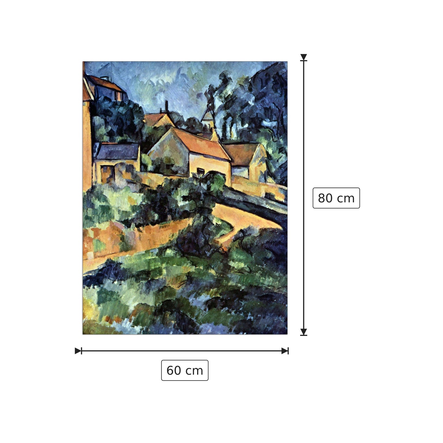 Curva della strada a Montgeroult - Cezanne Paul - cm 60x80 - Pannello in MDF