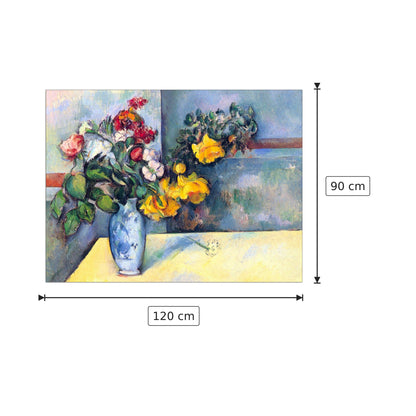 Natura morta con fiori in un vaso - Cezanne Paul - cm 120x90 - Pannello in MDF