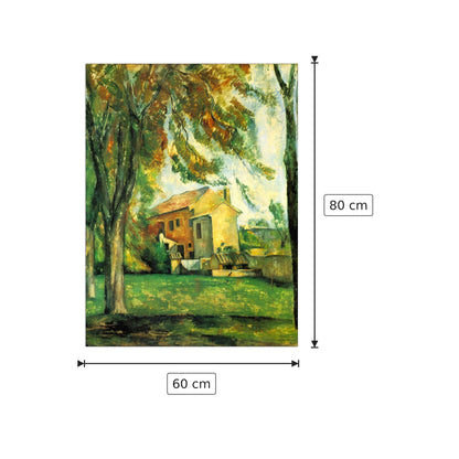 Lo stagno di Jas de Bouffan d'inverno - Cezanne Paul - cm 60x80 - Pannello in MDF