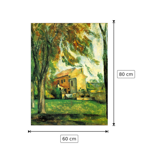 Lo stagno di Jas de Bouffan d'inverno - Cezanne Paul - cm 60x80 - Pannello in MDF