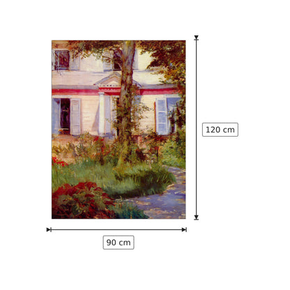 Casa a Rueil - Manet Édouard - cm 90x120 - Pannello in MDF