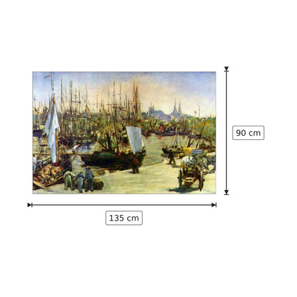 Porto di Bordeaux - Manet Édouard - cm 135x90 - Pannello in MDF
