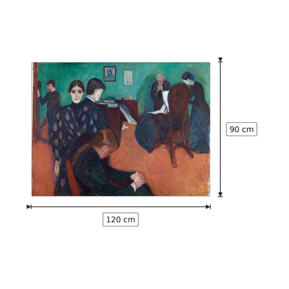 La morte nella stanza del malato - Munch Edvard - cm 120x90 - Pannello in MDF