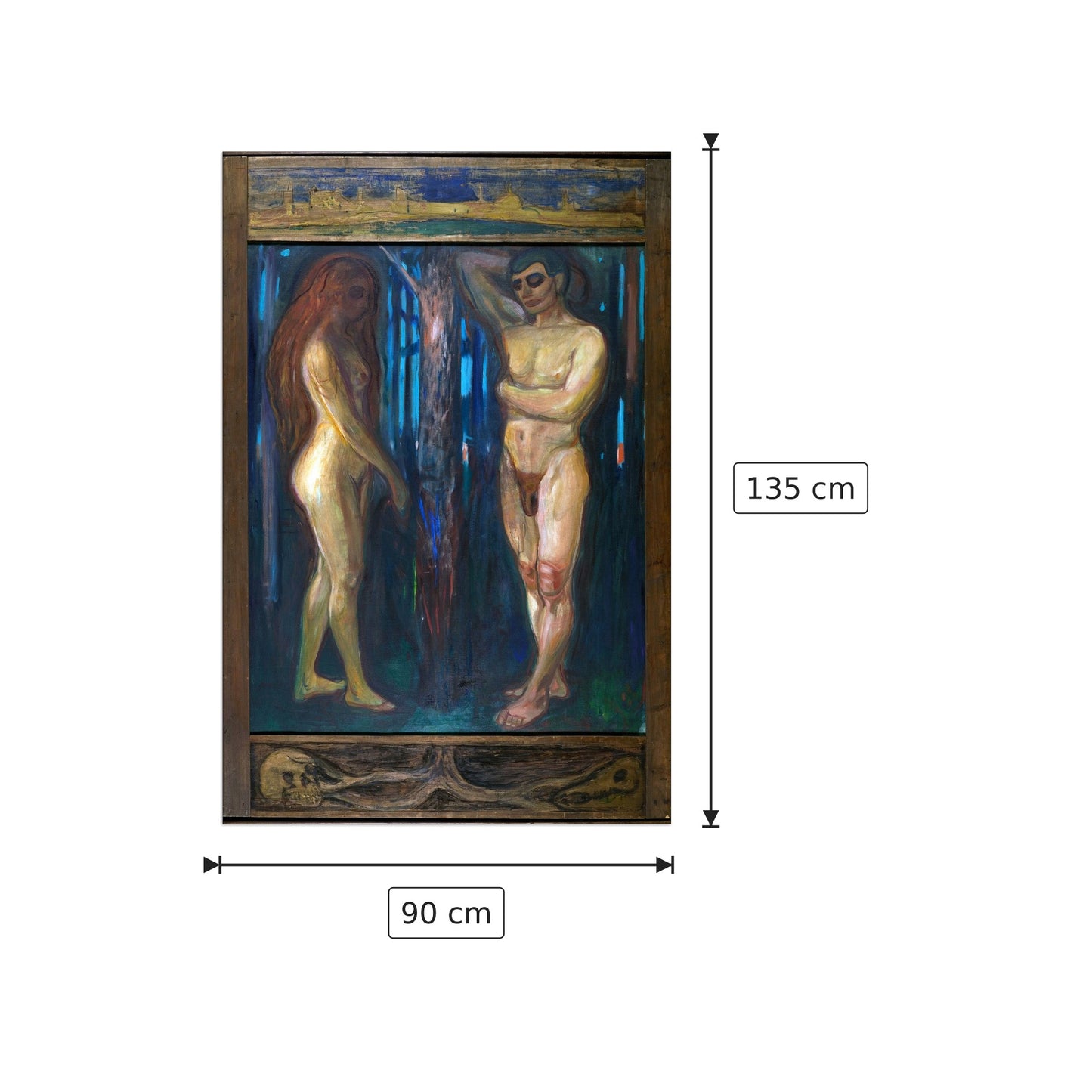 Metabolismo - Munch Edvard - cm 90x135 - Pannello in MDF