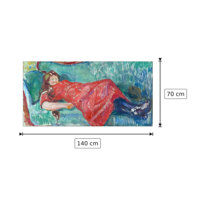 Sul sofà - Munch Edvard - cm 140x70 - Pannello in MDF