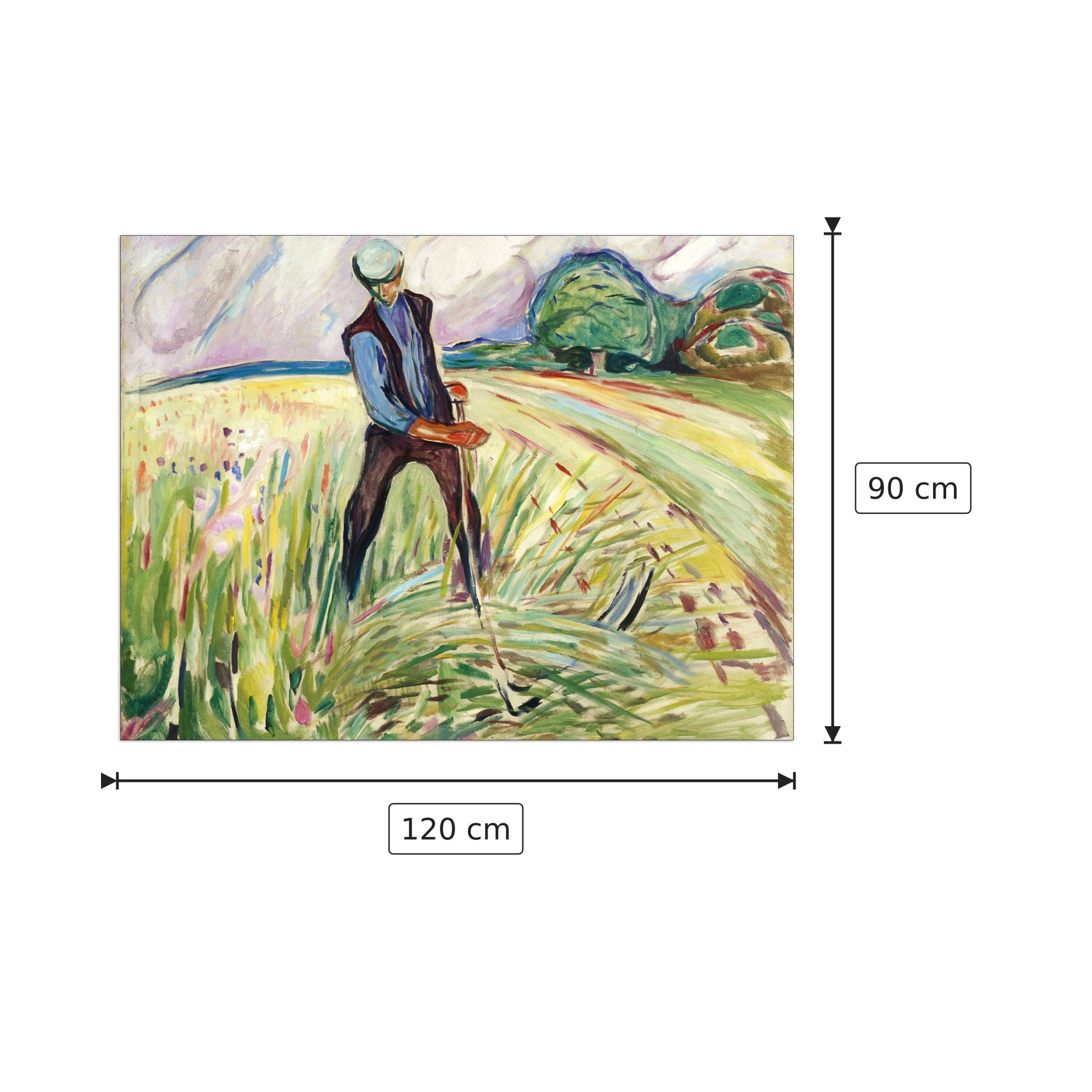 Il pagliaio - Munch Edvard - cm 120x90 - Pannello in MDF