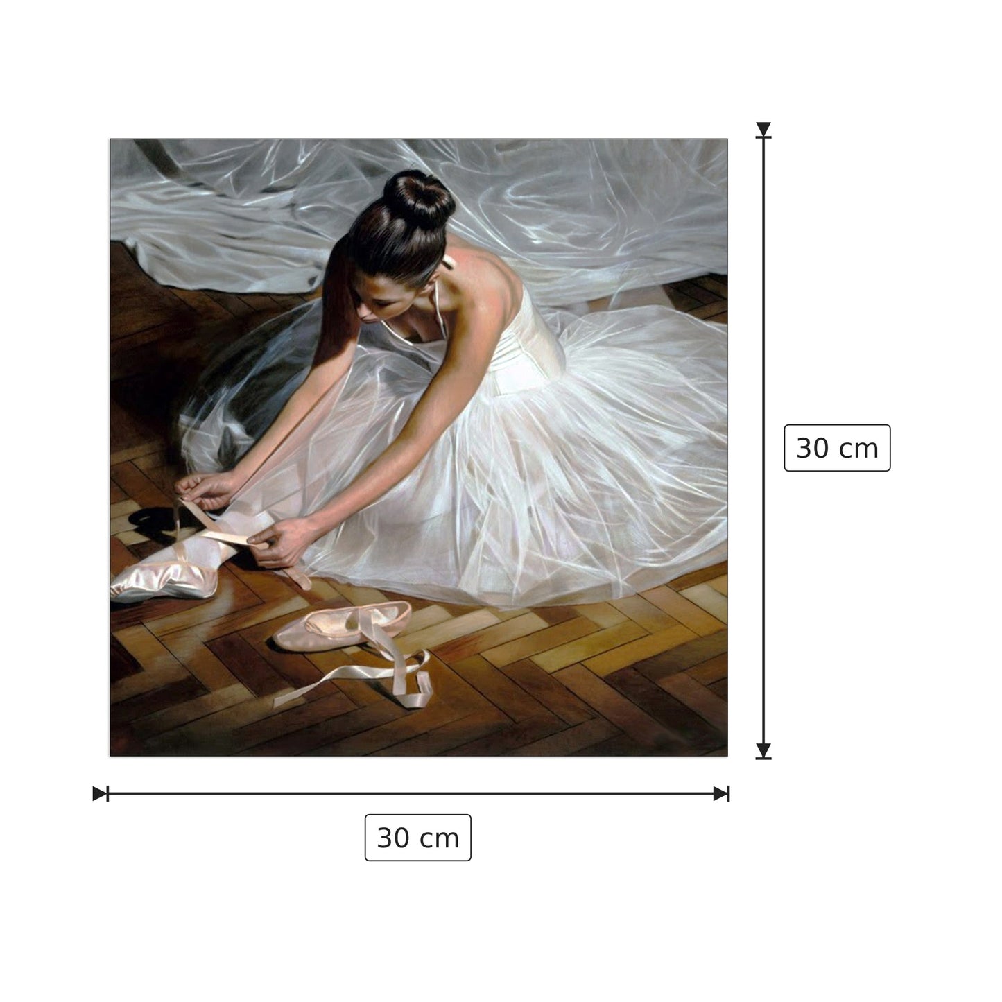 Ballerina - Art Studio - cm 30x30 - Pannello in MDF