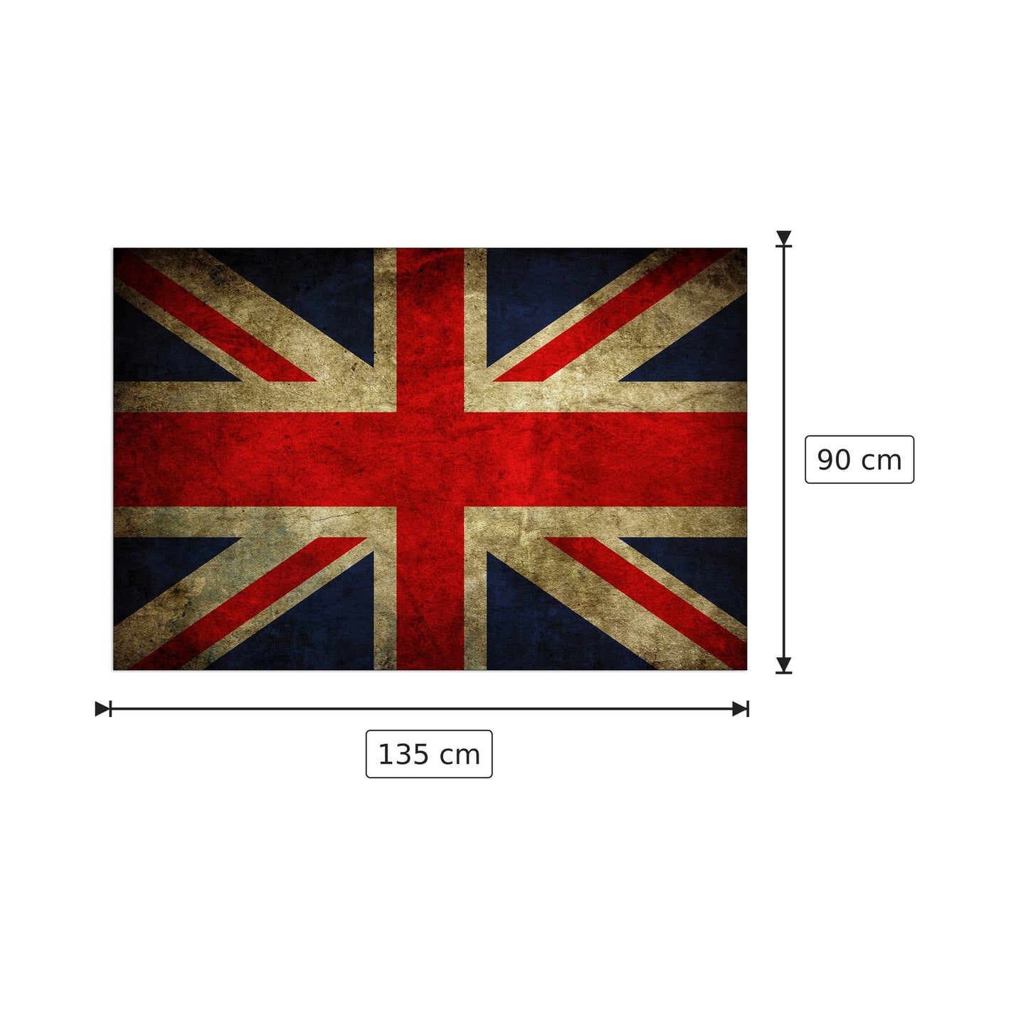 Union Jack - Art Studio - cm 135x90 - Pannello in MDF