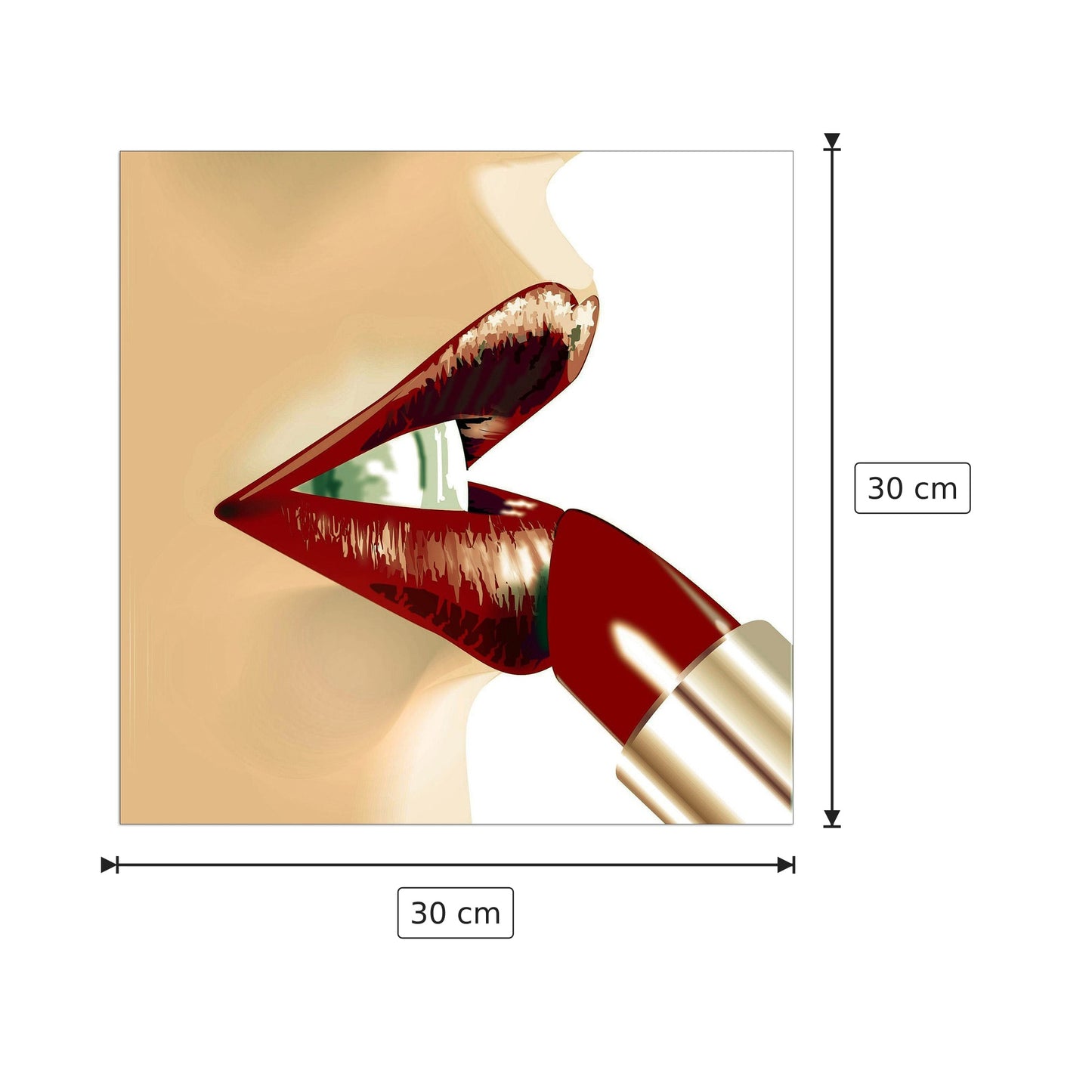 Rossetto moda - Art Studio - cm 30x30 - Pannello in MDF