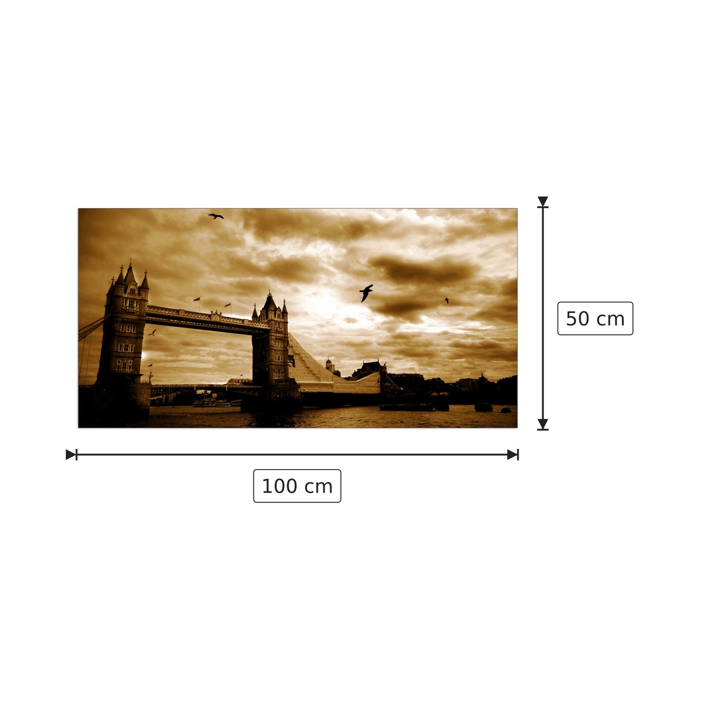 Londra - Art Studio - cm 100x50 - Pannello in MDF