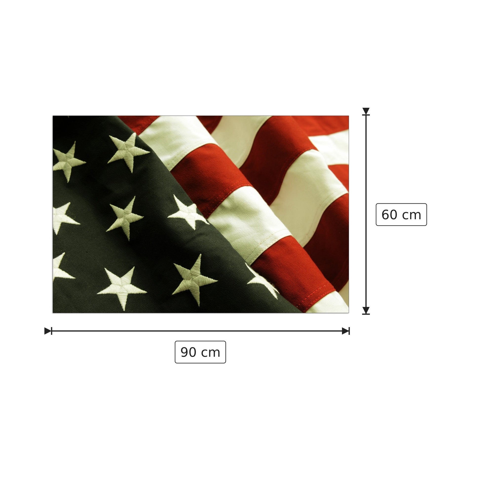 Bandiera americana - Art Studio - cm 90x60 - Pannello in MDF