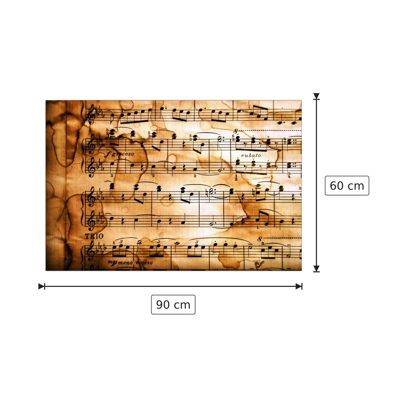 Musica - Art Studio - cm 90x60 - Pannello in MDF
