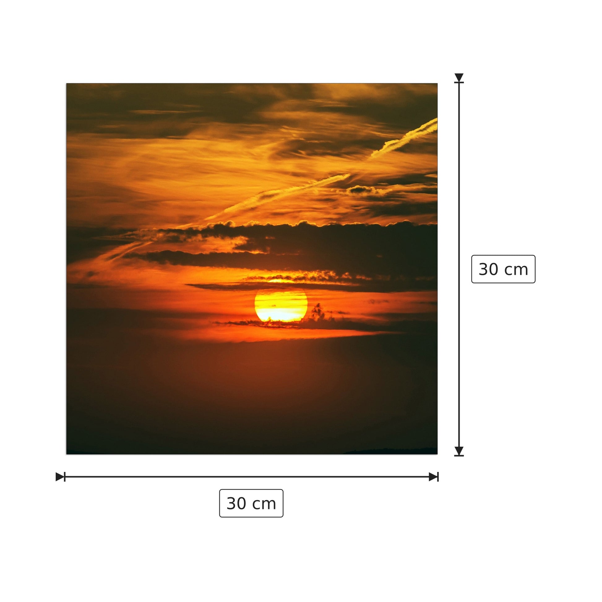 Tramonto - Art Studio - cm 30x30 - Pannello in MDF
