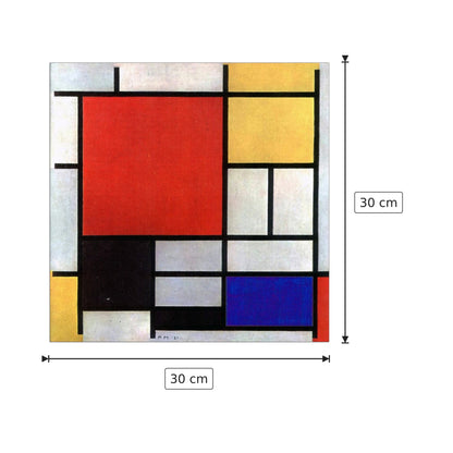 Composizione 1921 - Piet Mondrian - cm 30x30 - Pannello in MDF