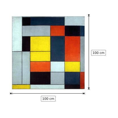 21 opere - Piet Mondrian - cm 100x100 - Pannello in MDF