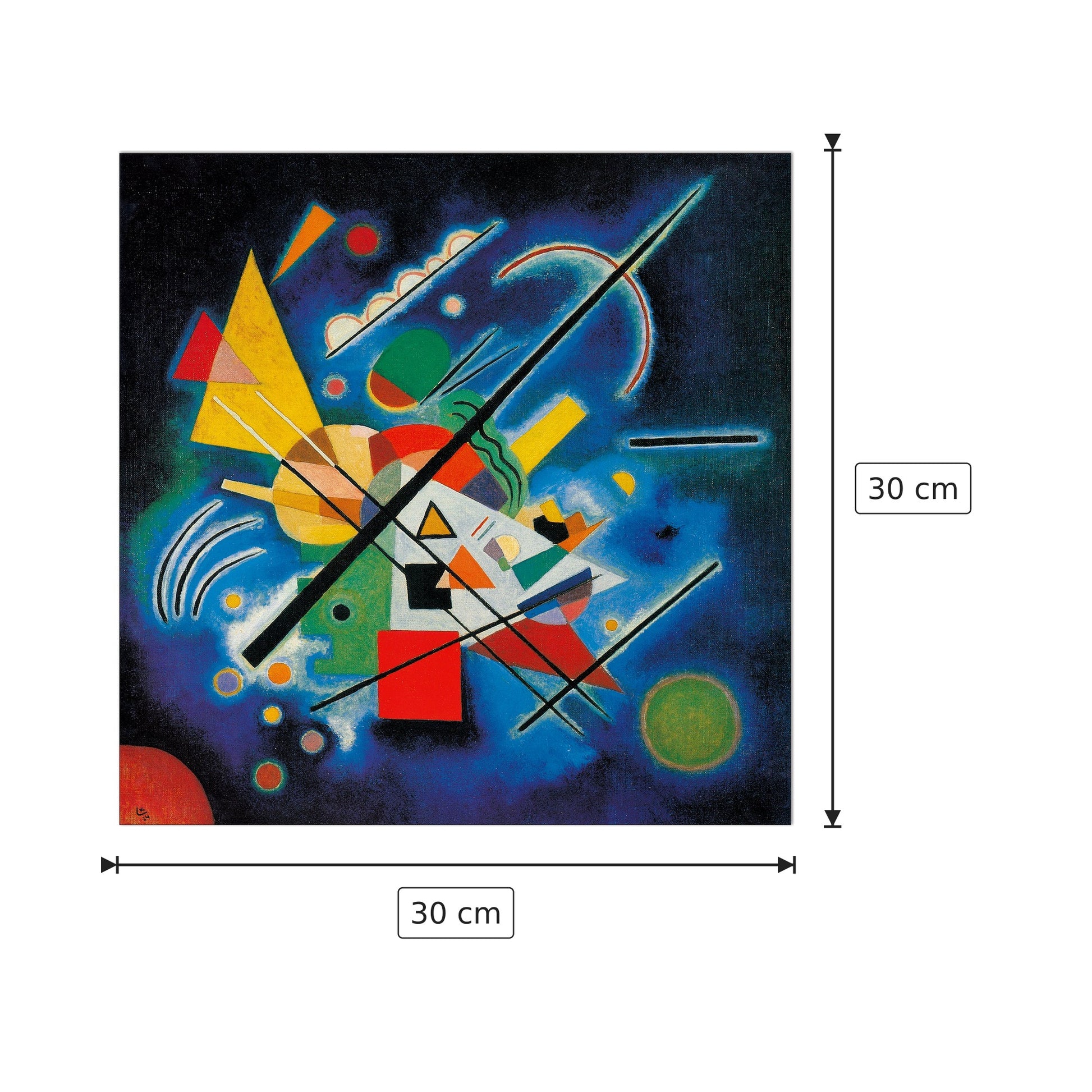 Dipinti in blu 1924 - Vassily Kandinsky - cm 30x30 - Pannello in MDF