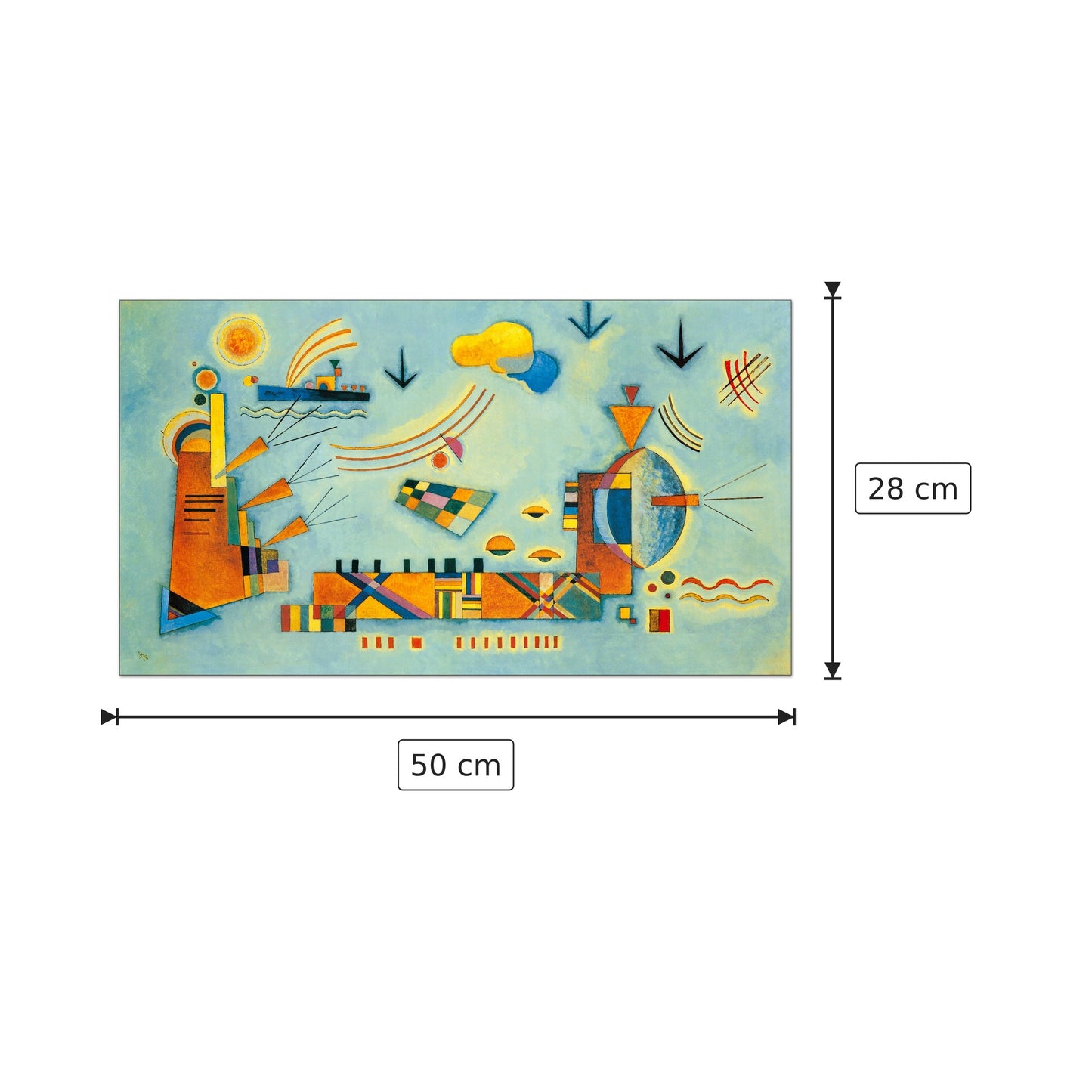 Dolce evento 1928 - Vassily Kandinsky - cm 50x28 - Pannello in MDF