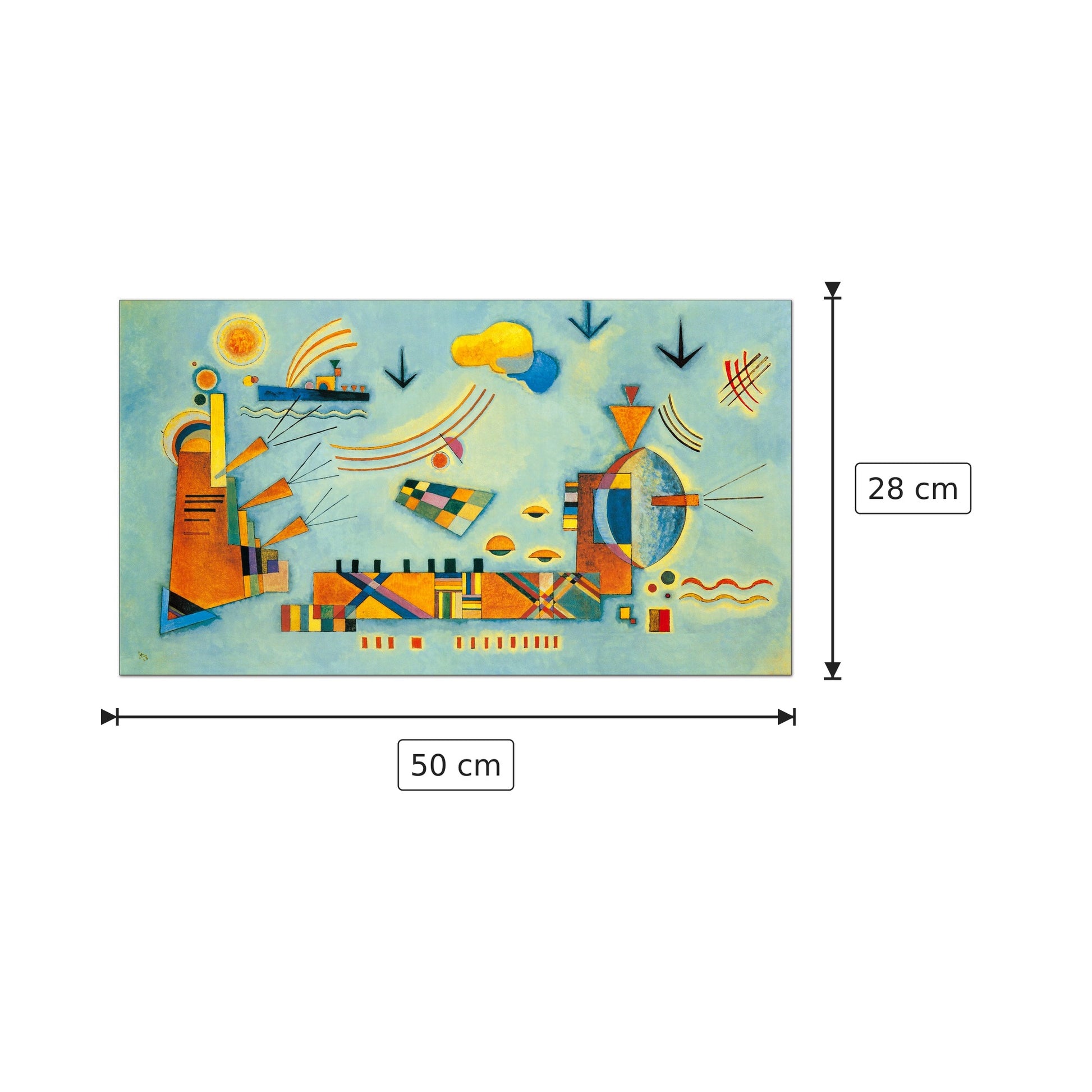 Dolce evento 1928 - Vassily Kandinsky - cm 50x28 - Pannello in MDF