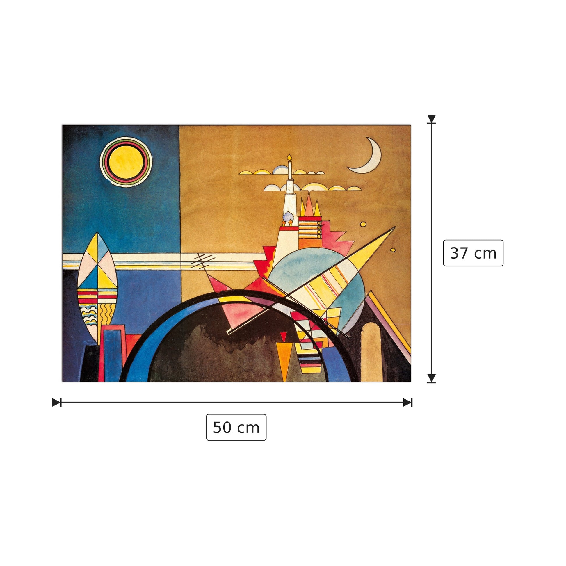 La grande torre di Kiev - Vassily Kandinsky - cm 50x37 - Pannello in MDF