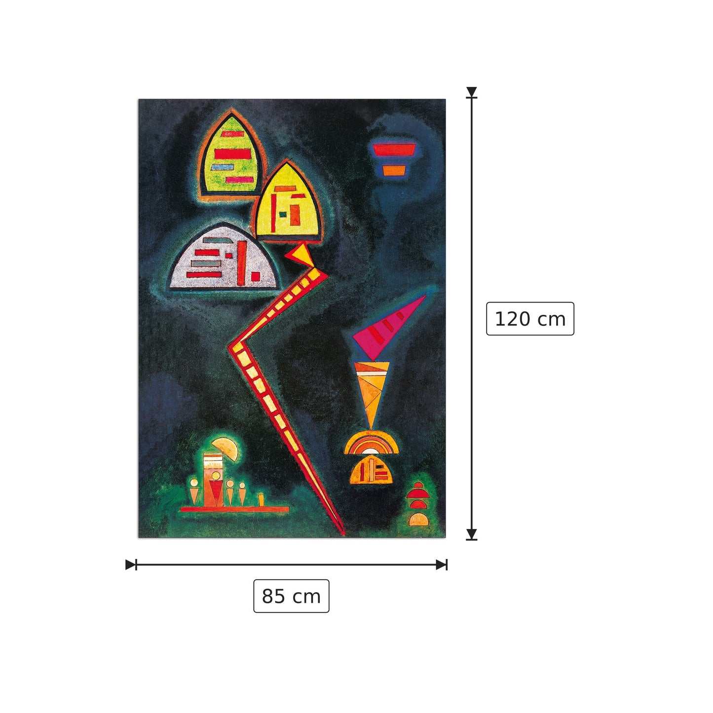Grun 1929 - Vassily Kandinsky - cm 85x120 - Pannello in MDF