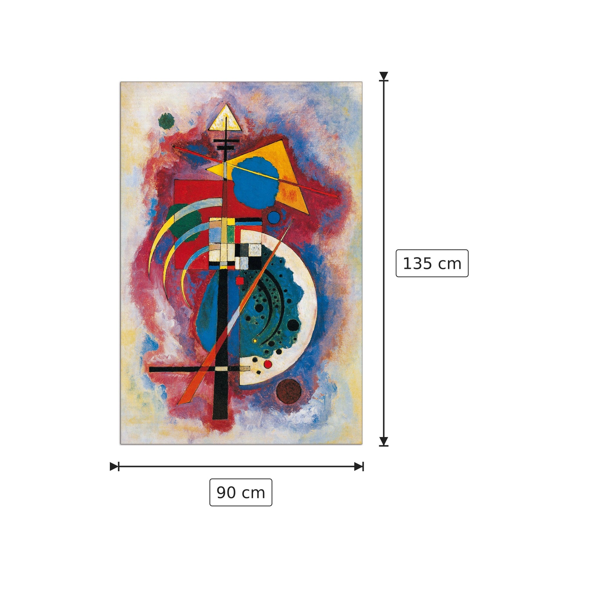 Omaggio a Grohmann - Vassily Kandinsky - cm 90x135 - Pannello in MDF