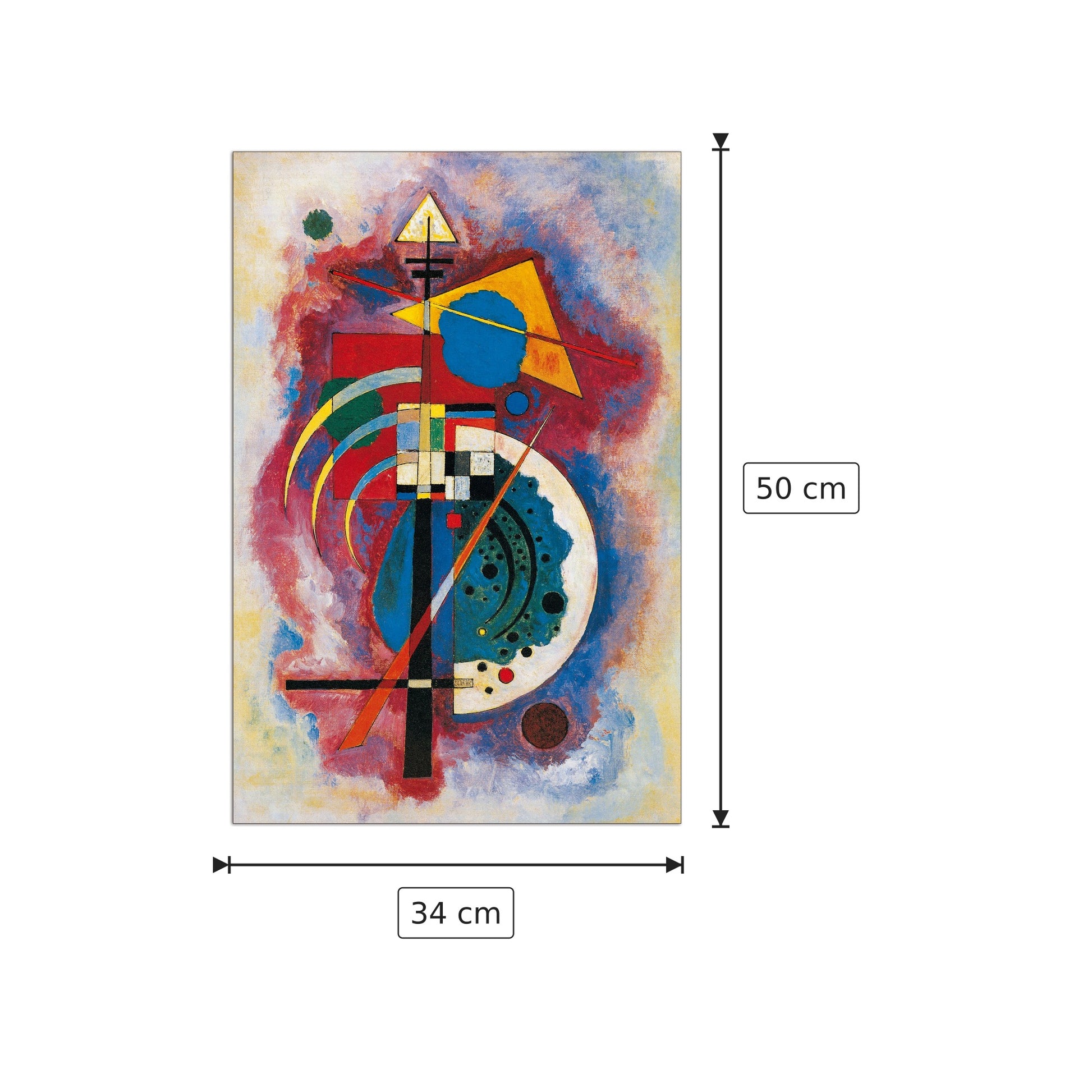 Omaggio a Grohmann - Vassily Kandinsky - cm 34x50 - Pannello in MDF