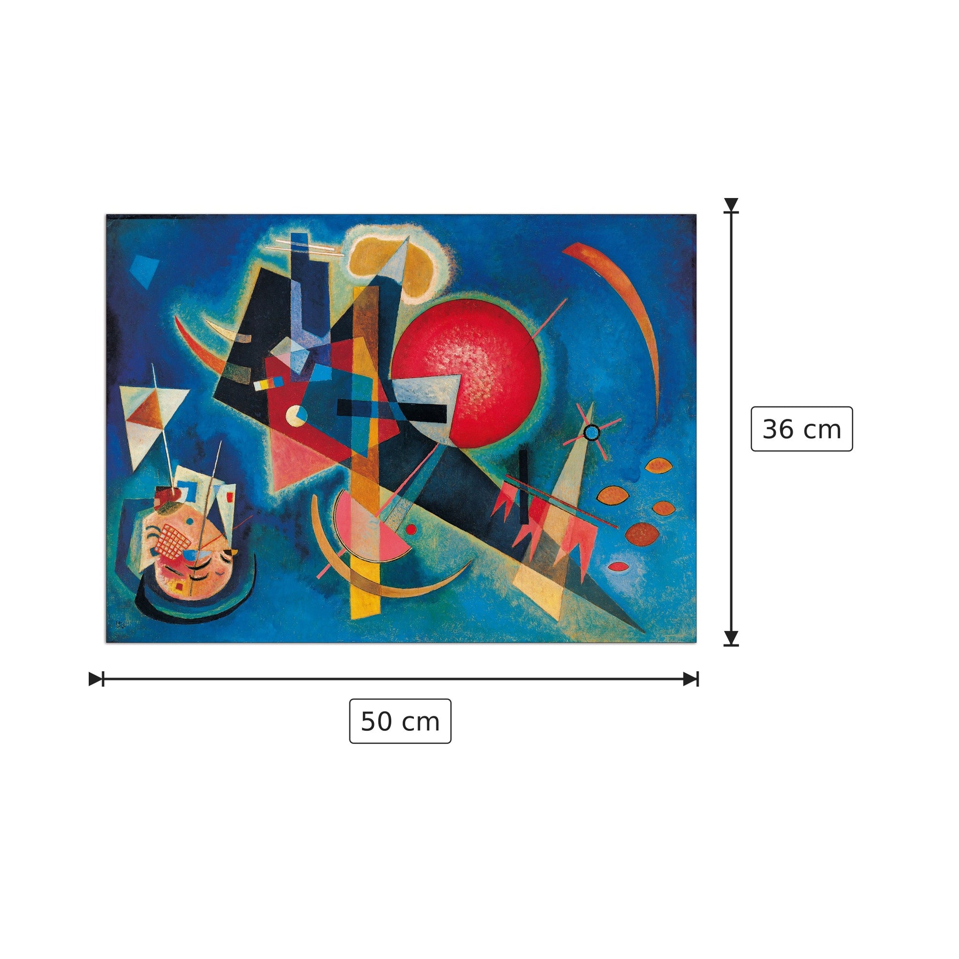 In blu - Vassily Kandinsky - cm 50x36 - Pannello in MDF