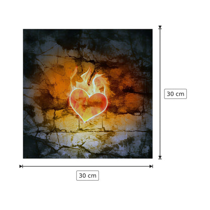 Cuore di fuoco - Art Studio - cm 30x30 - Pannello in MDF