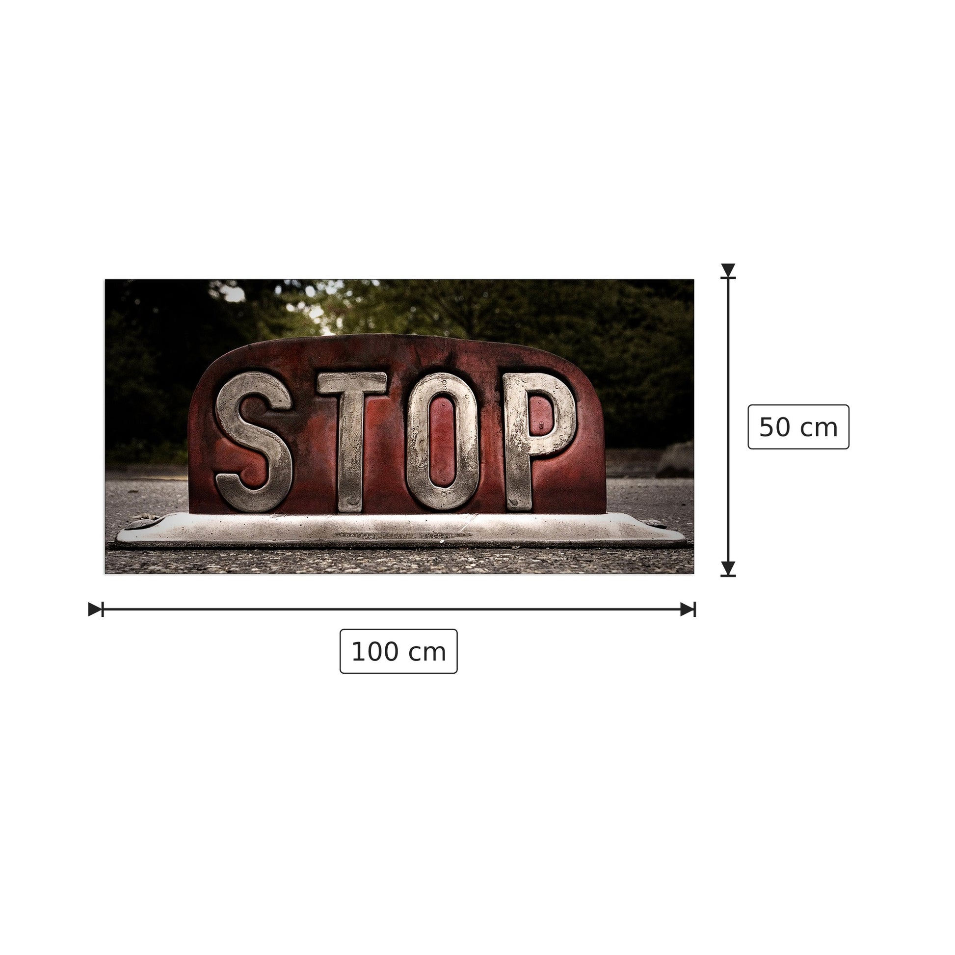 Stop - Art Studio - cm 100x50 - Pannello in MDF