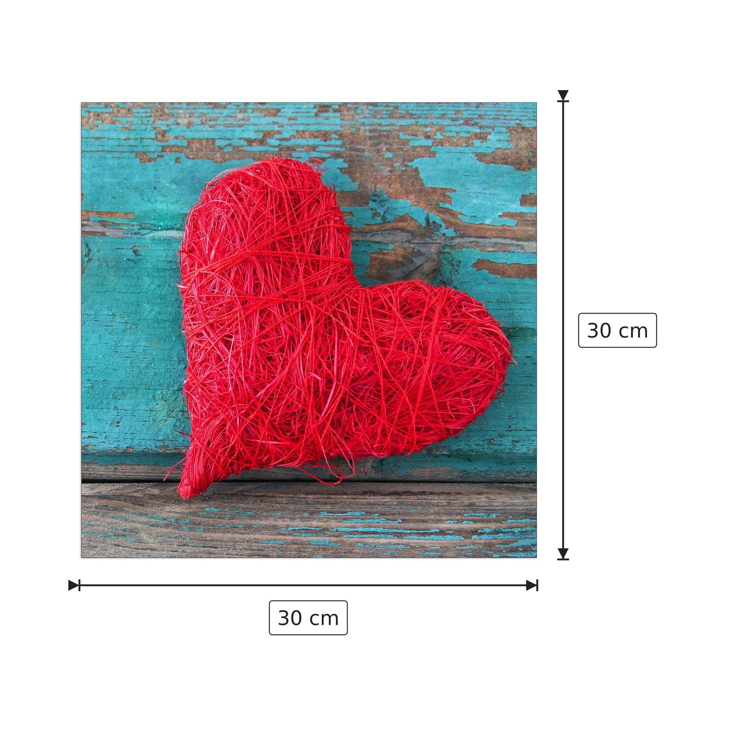 Un filo di cuore - Art Studio - cm 30x30 - Pannello in MDF