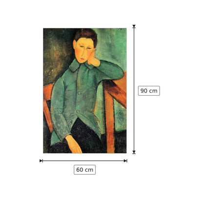 Ragazzo in giacca blu - Modigliani Amedeo - cm 60x90 - Pannello in MDF