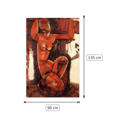 Cariatide II - Modigliani Amedeo - cm 90x135 - Pannello in MDF