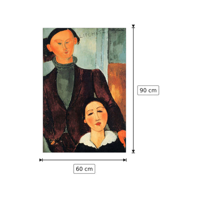 Jacques Lipchitz e la sua donna - Modigliani Amedeo - cm 60x90 - Pannello in MDF