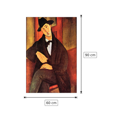 Ritratto di Mario Varfogli - Modigliani Amedeo - cm 60x90 - Pannello in MDF