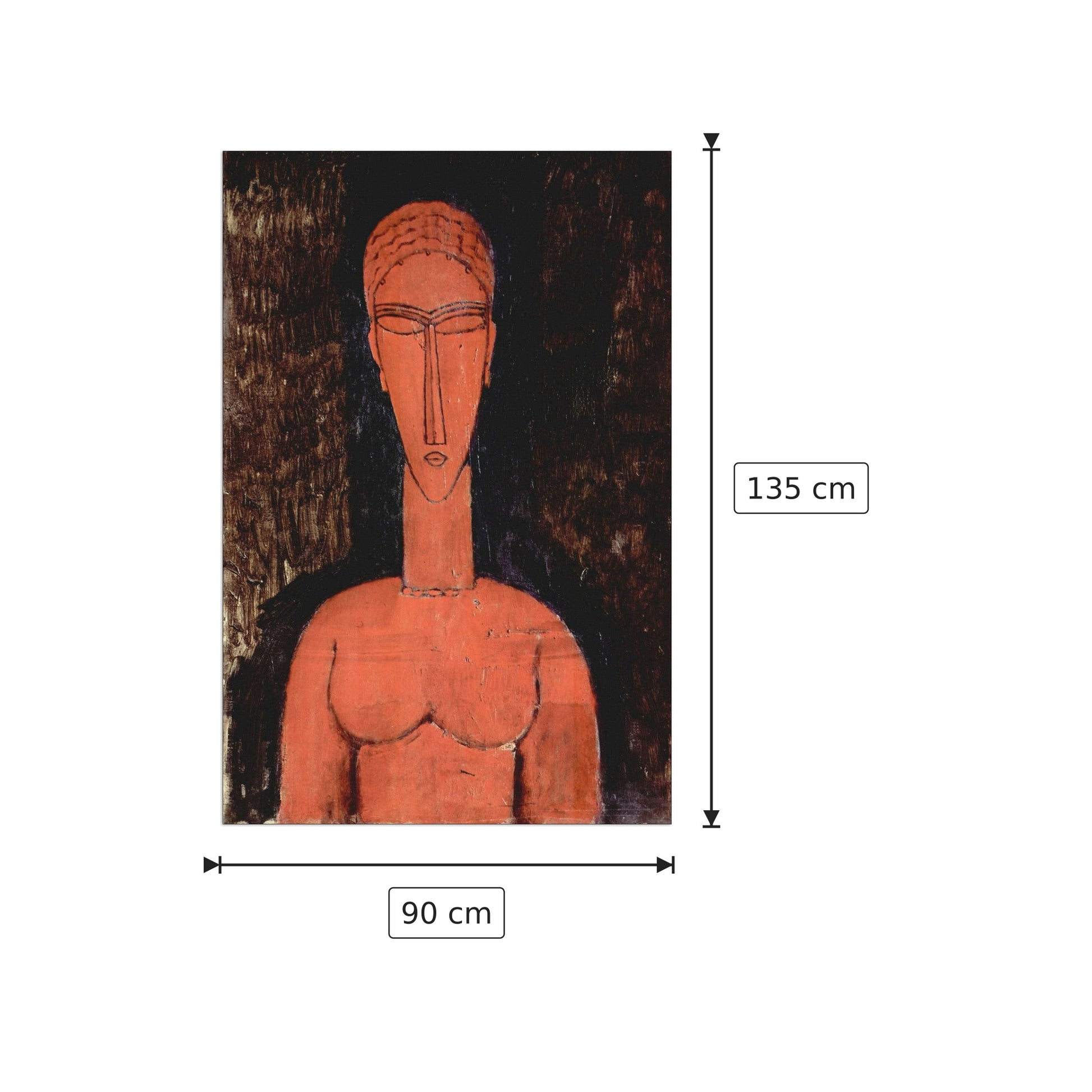 Seni rossi - Modigliani Amedeo - cm 90x135 - Pannello in MDF
