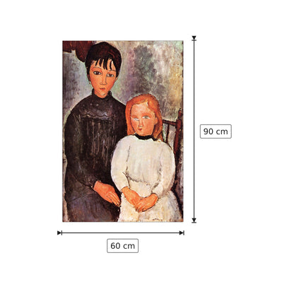 Due bambini - Modigliani Amedeo - cm 60x90 - Pannello in MDF