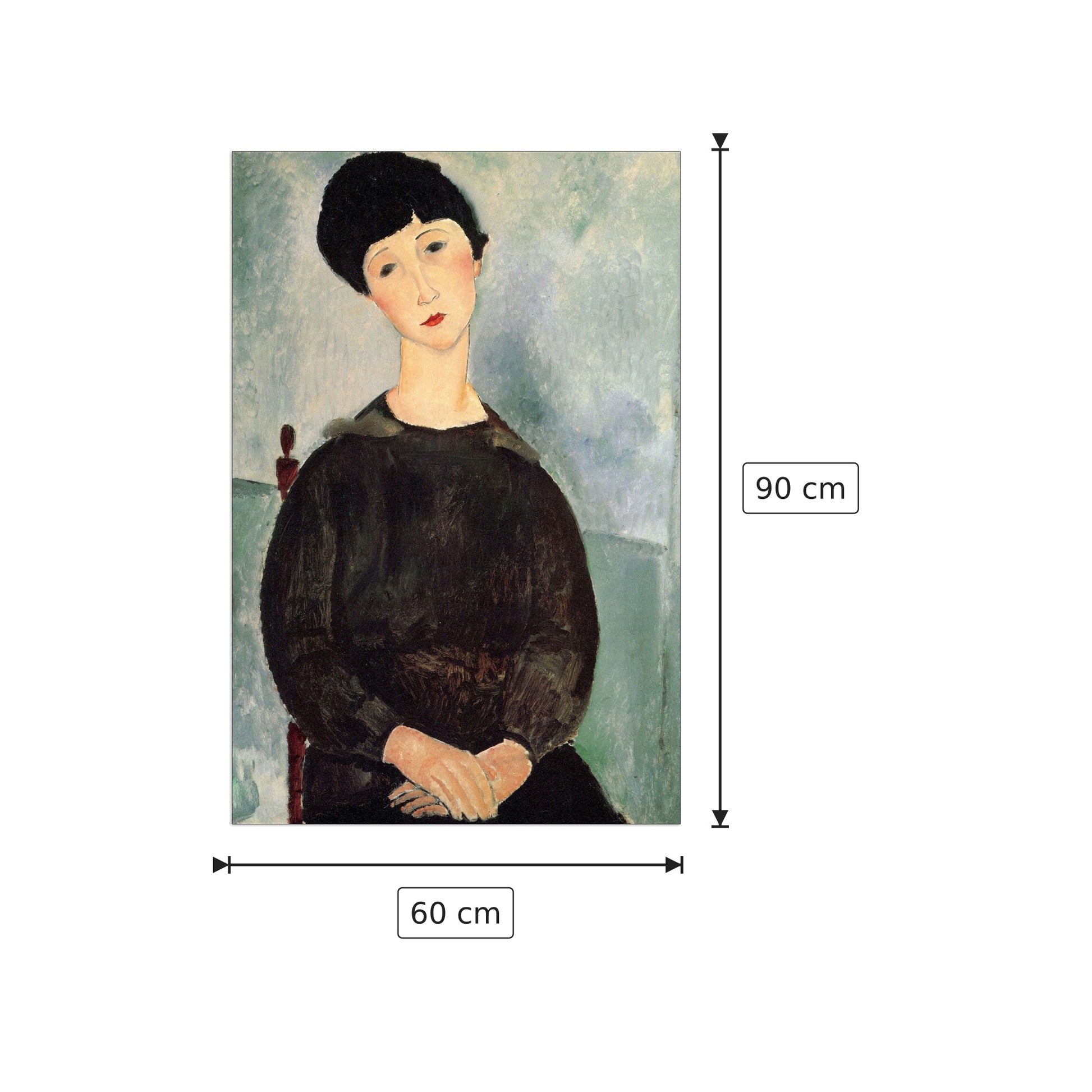 Giovane ragazza - Modigliani Amedeo - cm 60x90 - Pannello in MDF