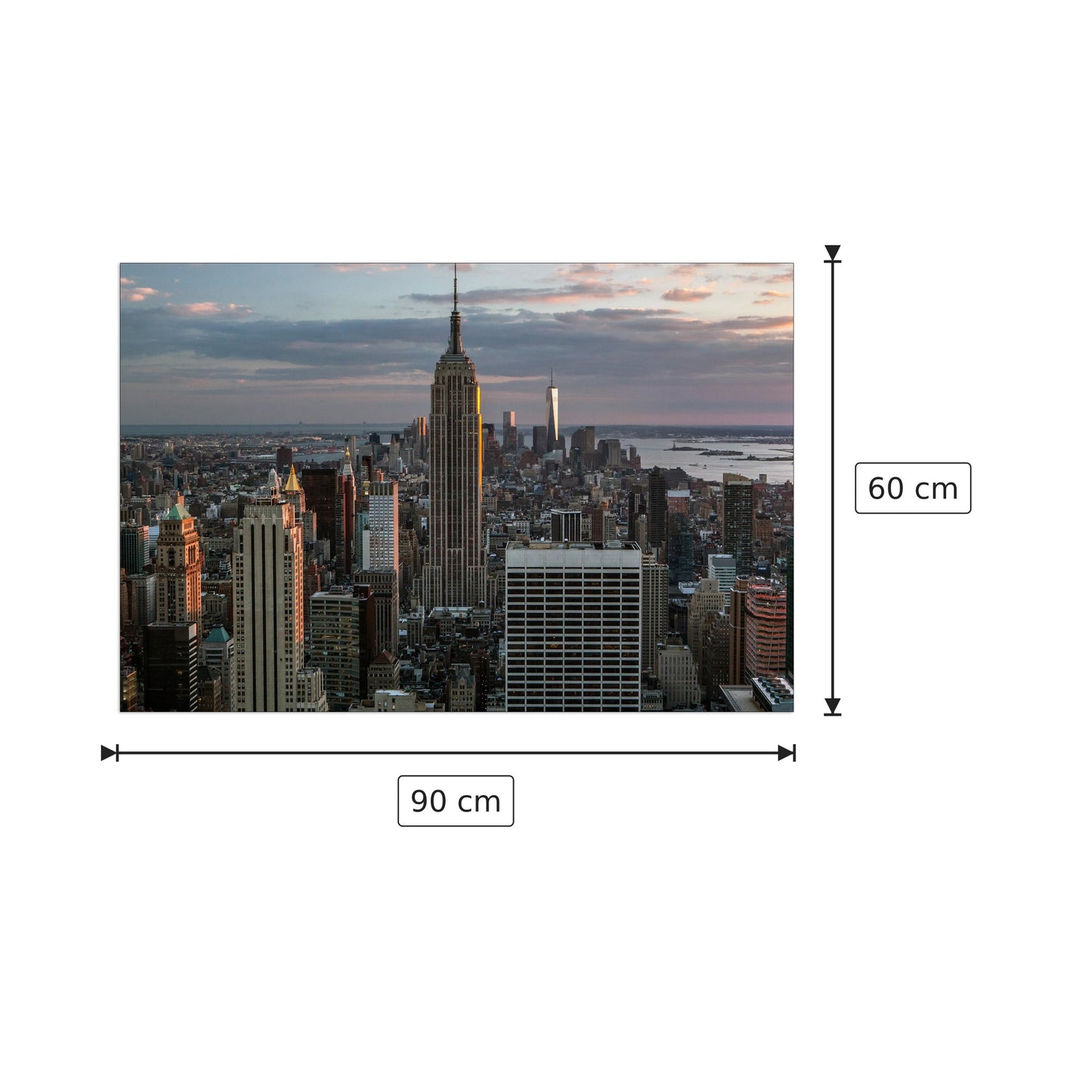 Vista dell'Impero, New York - Tom Eversley - cm 90x60 - Pannello in MDF