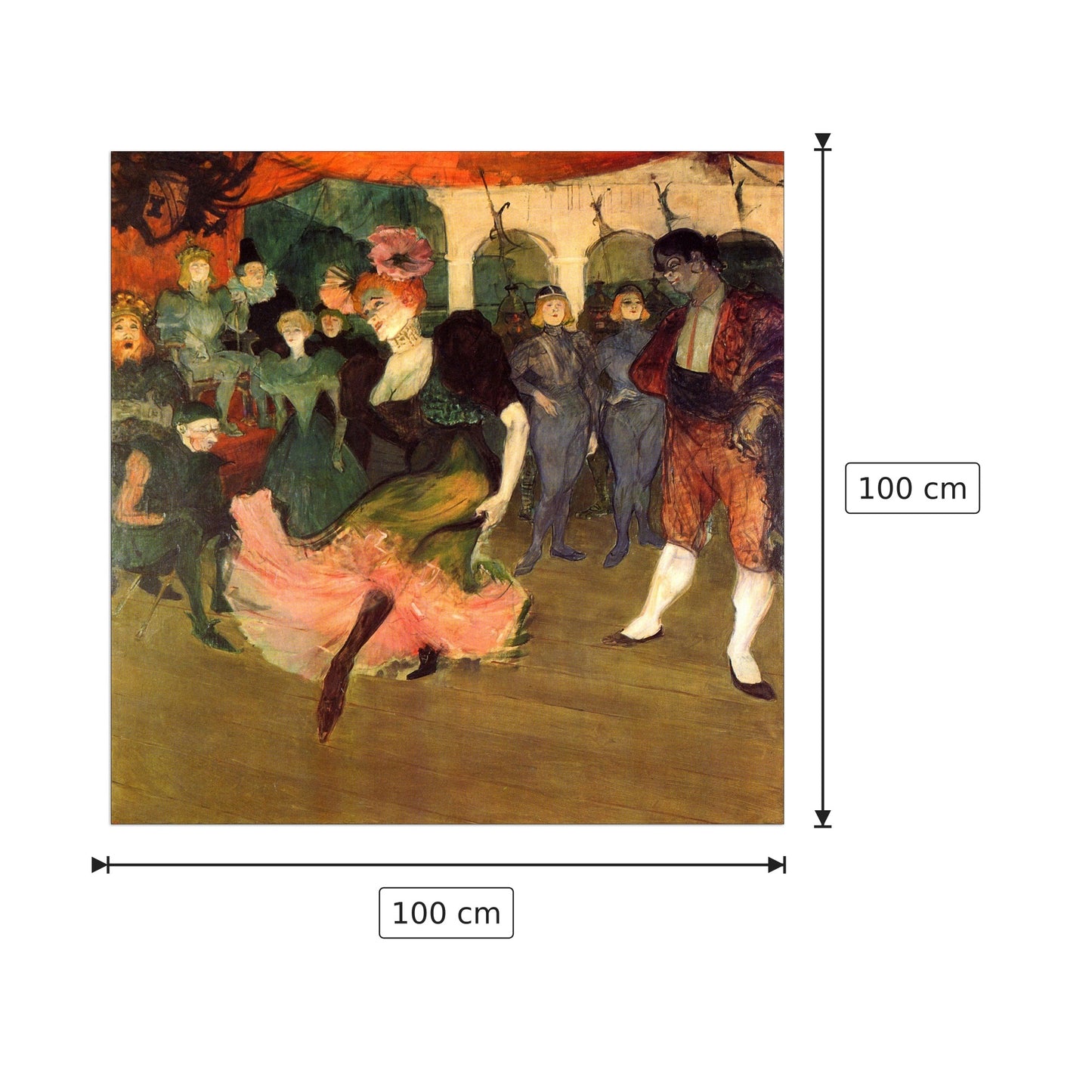 Chilperico - Toulouse-Lautrec - cm 100x100 - Pannello in MDF