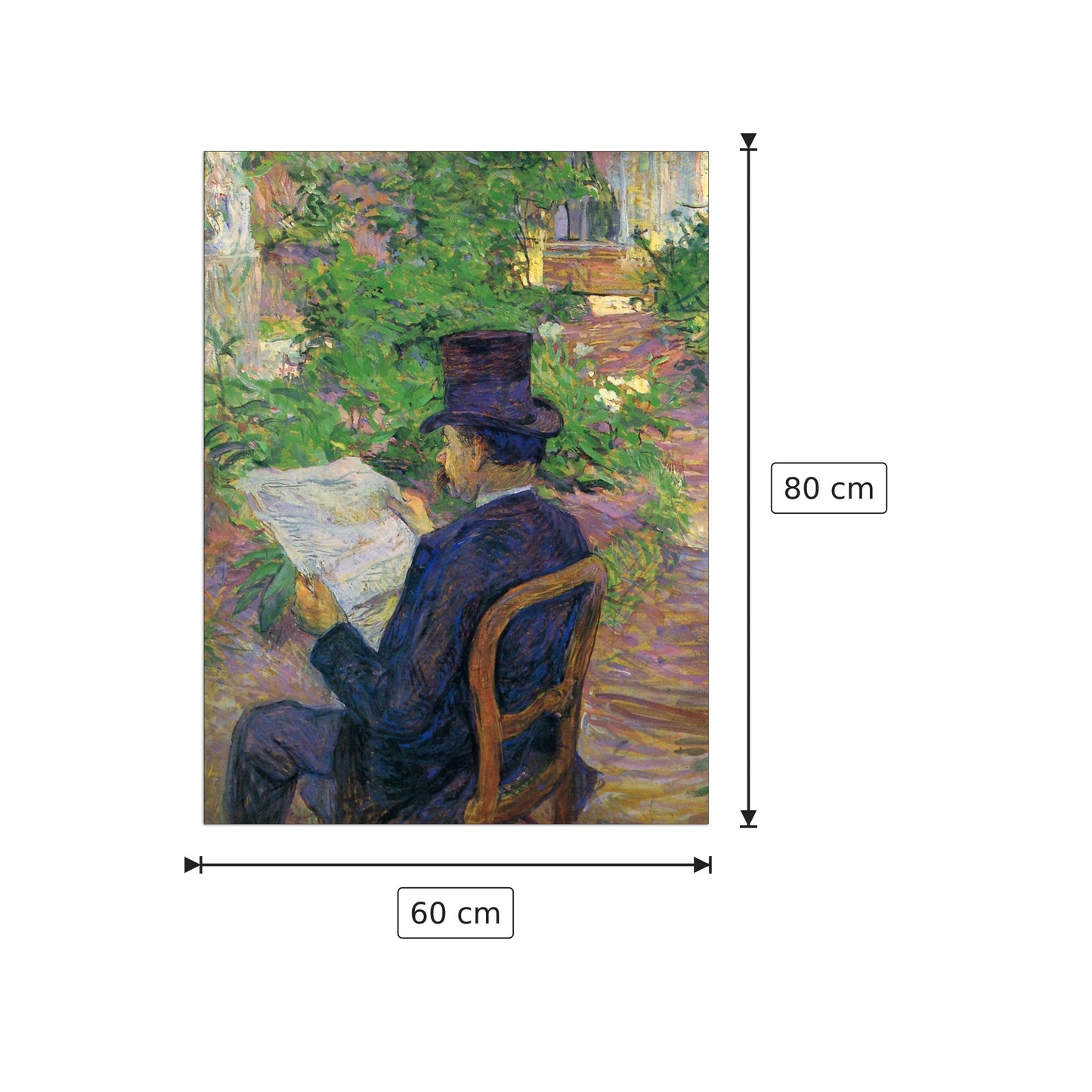 Désiré Dihau - Toulouse-Lautrec - cm 60x80 - Pannello in MDF