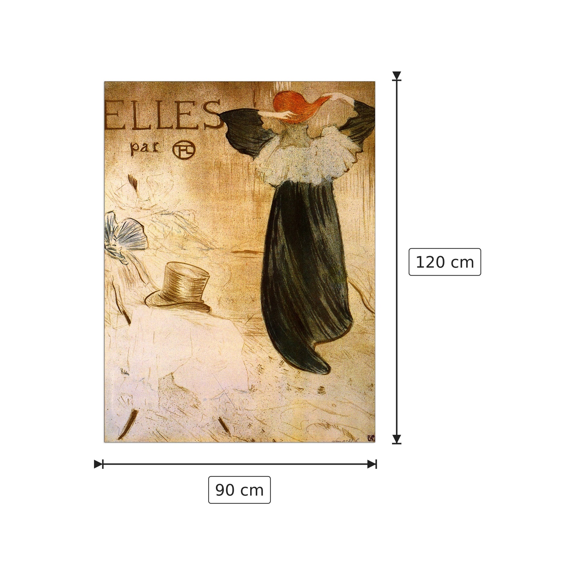 Frontespizio - Toulouse-Lautrec - cm 90x120 - Pannello in MDF