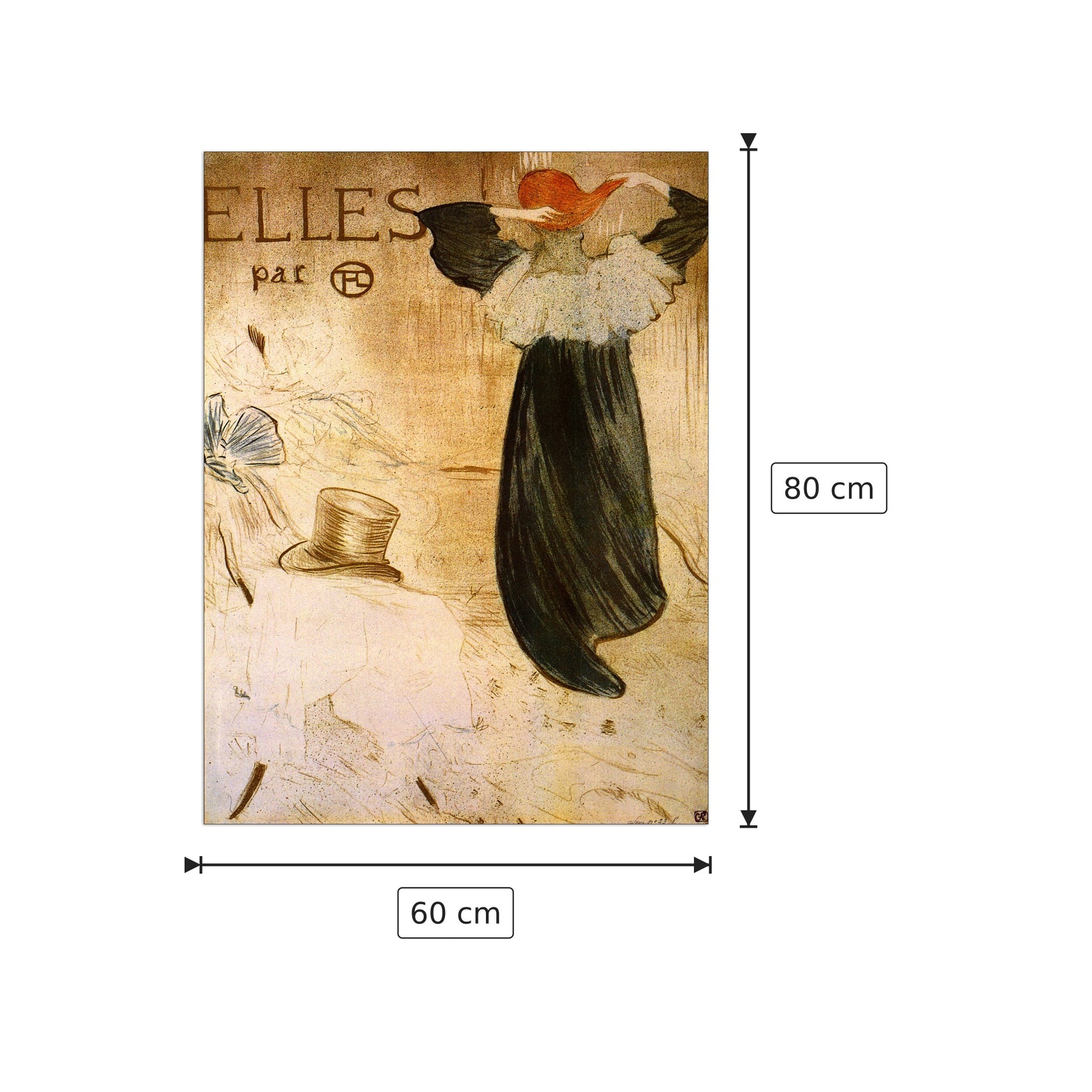 Frontespizio - Toulouse-Lautrec - cm 60x80 - Pannello in MDF